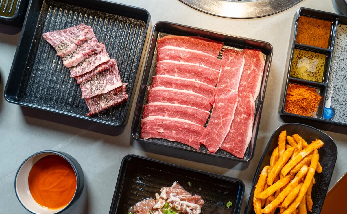 Kazan BBQ Menu C - wagyu beef and premium cuts Korean BBQ