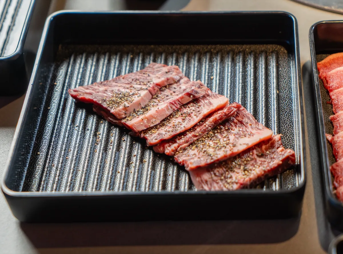 Wagyu outside skirt steak cuts at Kazan BBQ South Gate